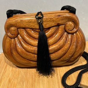 VTG Timmy Woods handbag Wood Crossbody